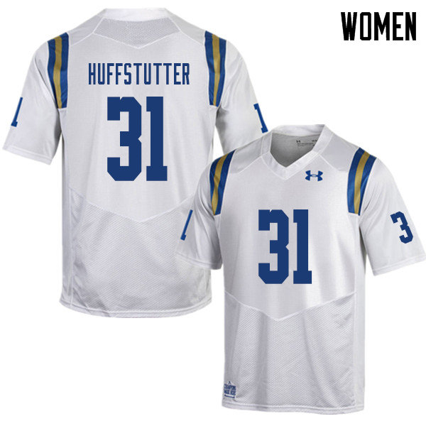 Women #31 Zack Huffstutter UCLA Bruins College Football Jerseys Sale-White